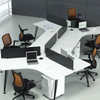 上海办公家具6人位办公桌椅组合简约现代职员桌屏风工作位电脑桌